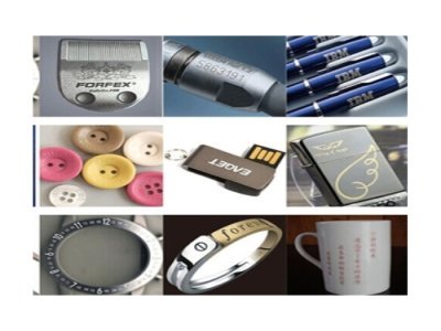 Fiber laser marking on metal component